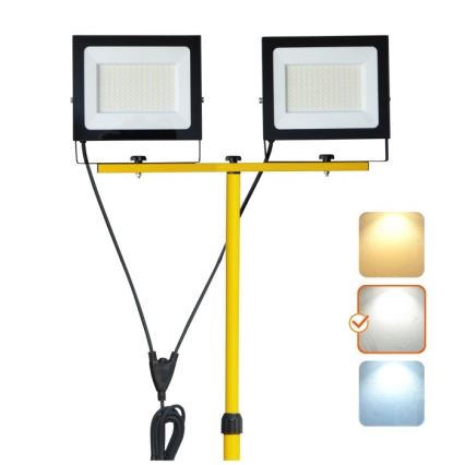 LED Reflektor sa stalkom TIGRA 2xLED/100W/230V 4000K IP54 crno/žuta