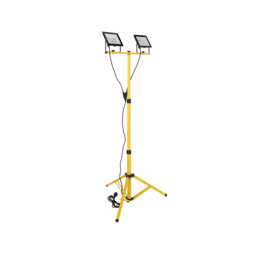 LED Reflektor sa stalkom TIGRA 2xLED/50W/230V 4000K IP54 crno/žuta
