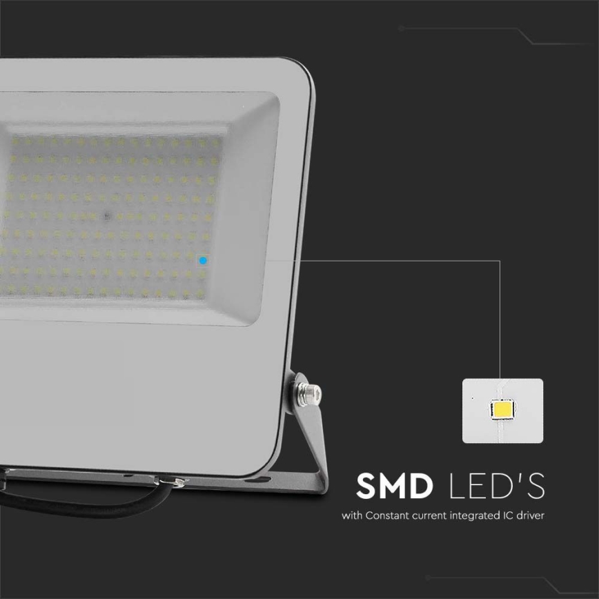 LED Reflektor SAMSUNG CHIP LED/100W/230V 4000K IP65 crno