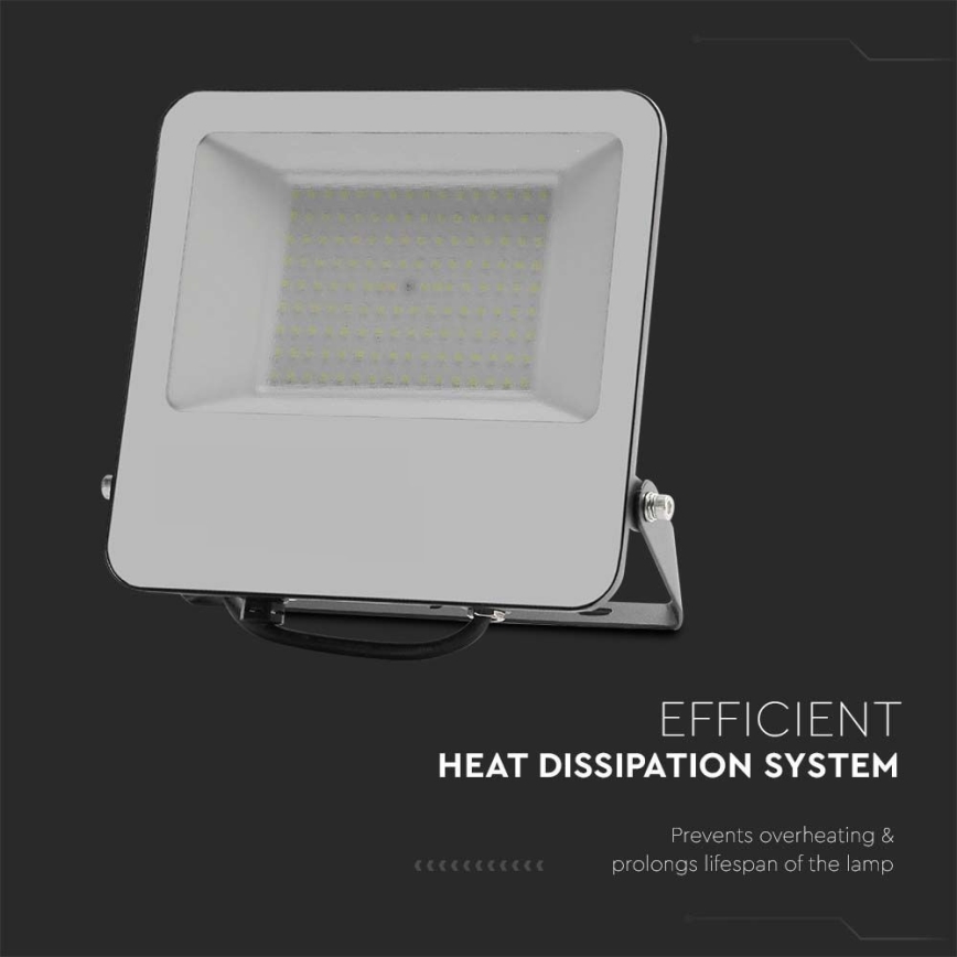 LED Reflektor SAMSUNG CHIP LED/100W/230V 4000K IP65 crno