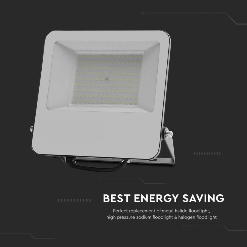 LED Reflektor SAMSUNG CHIP LED/100W/230V 4000K IP65 crno