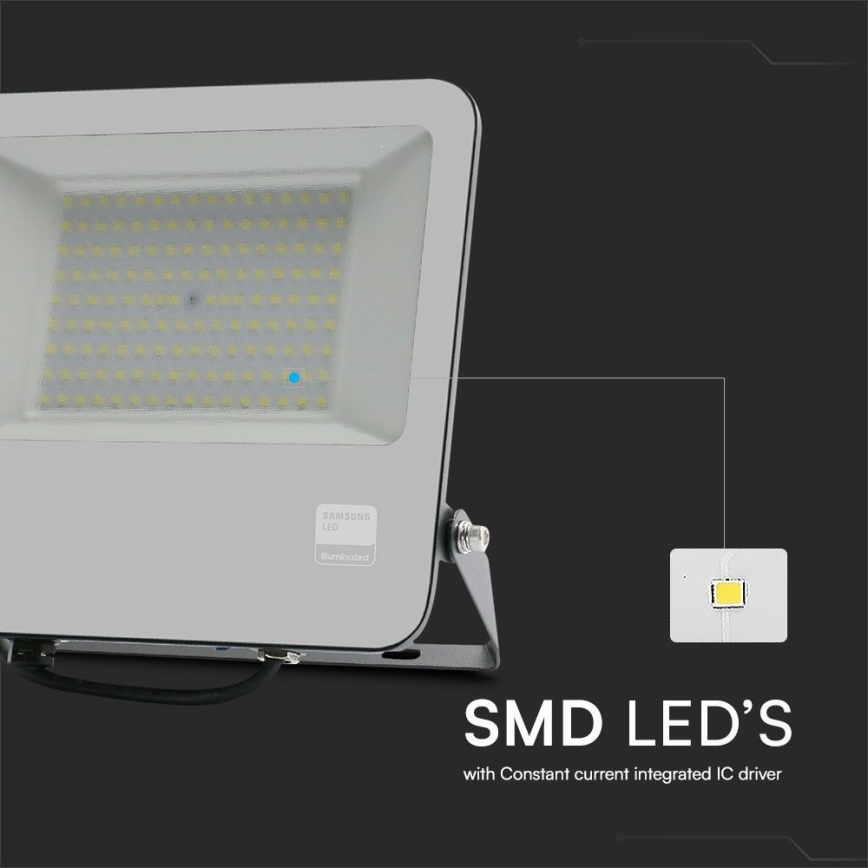 LED Reflektor SAMSUNG CHIP LED/100W/230V 6400K IP65 crno