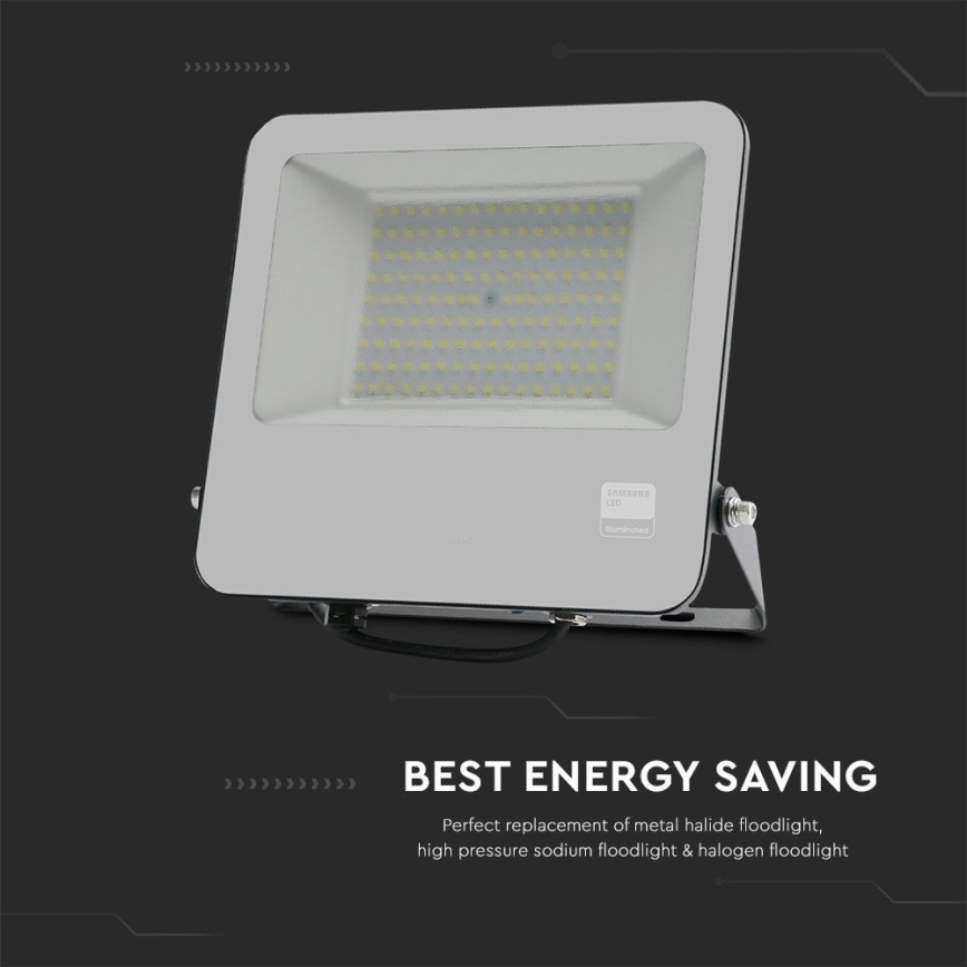 LED Reflektor SAMSUNG CHIP LED/100W/230V 6400K IP65 crno