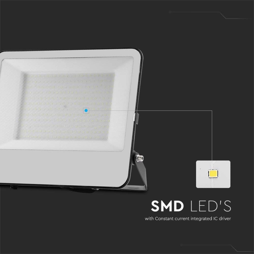 LED Reflektor SAMSUNG CHIP LED/200W/230V 4000K IP65 crno