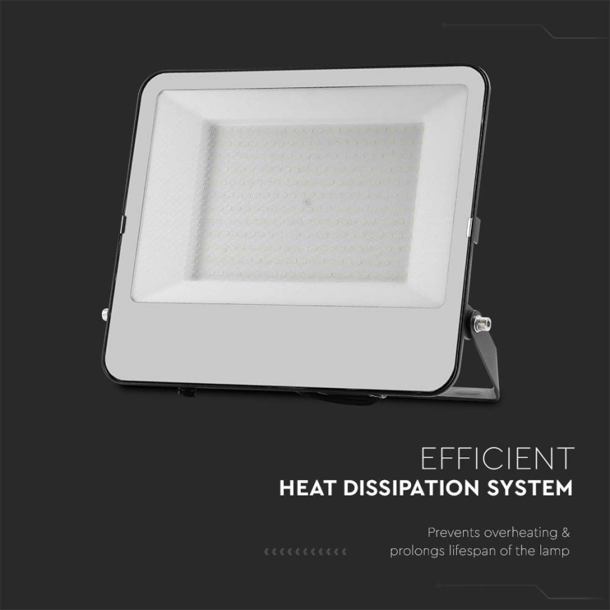 LED Reflektor SAMSUNG CHIP LED/200W/230V 4000K IP65 crno