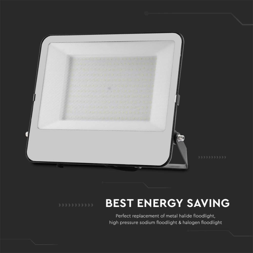LED Reflektor SAMSUNG CHIP LED/200W/230V 4000K IP65 crno