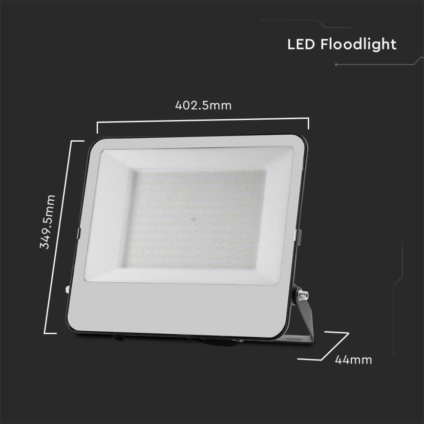 LED Reflektor SAMSUNG CHIP LED/200W/230V 4000K IP65 crno