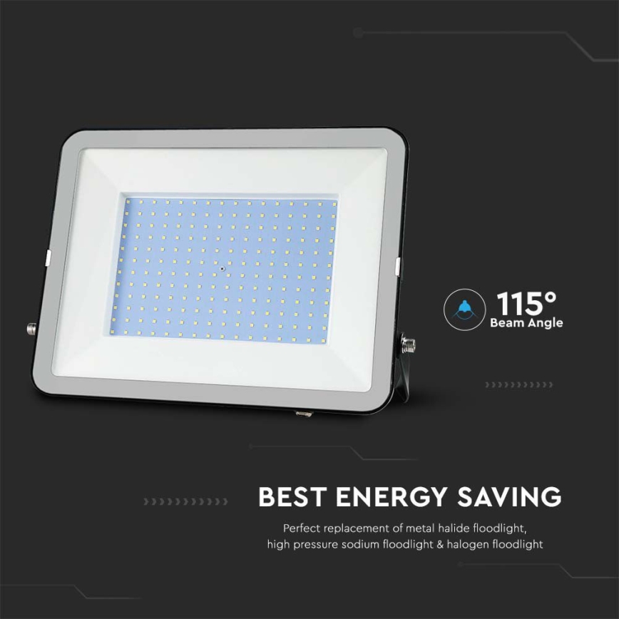 LED Reflektor SAMSUNG CHIP LED/300W/230V 6500K IP65 crno