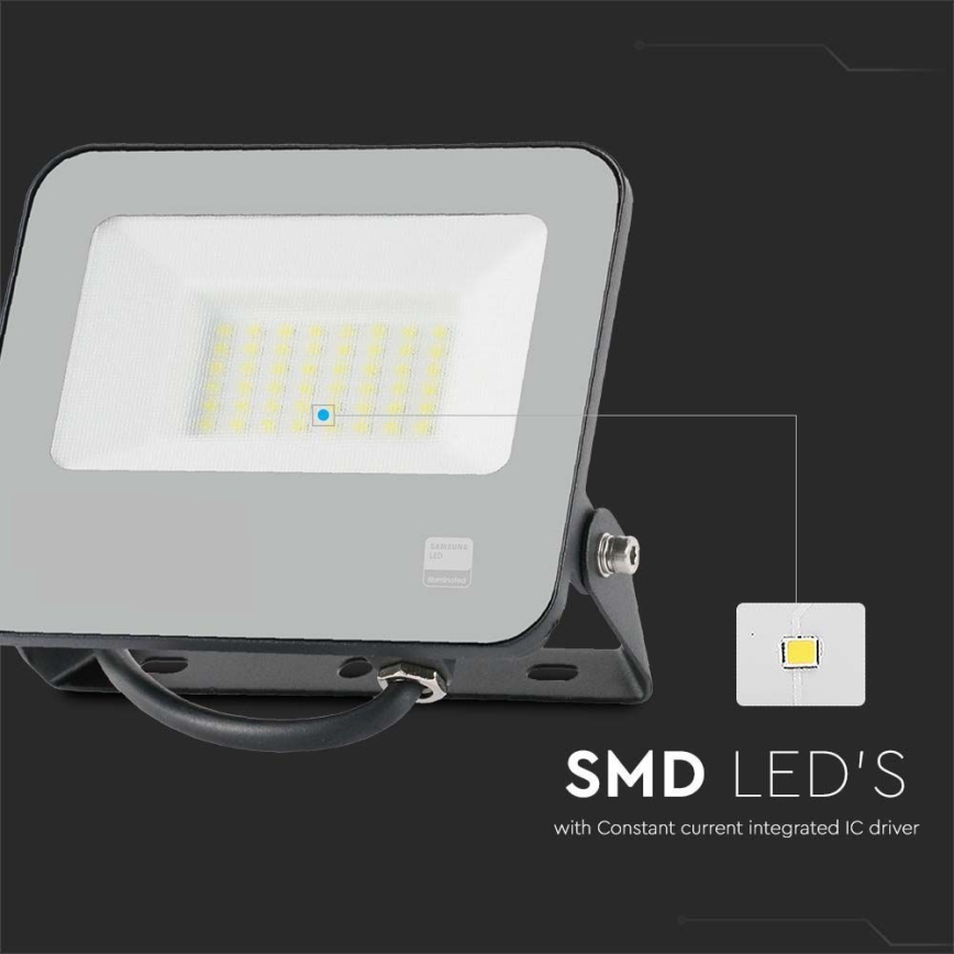 LED Reflektor SAMSUNG CHIP LED/30W/230V 4000K IP65 crno