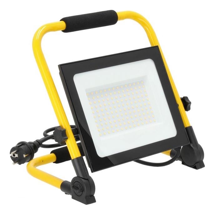 LED Reflektor TIGRA LED/100W/4000K IP54 crno/žuta