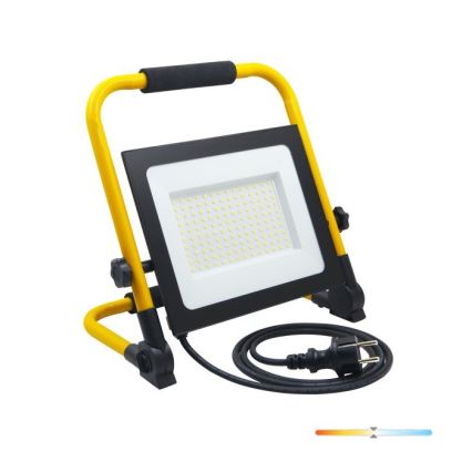 LED Reflektor TIGRA LED/100W/4000K IP54 crno/žuta