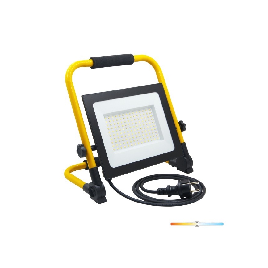 LED Reflektor TIGRA LED/100W/4000K IP54 crno/žuta