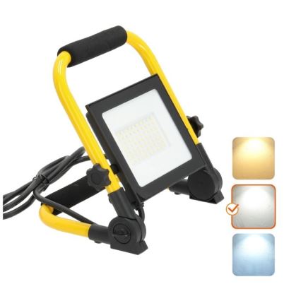 LED Reflektor TIGRA LED/50W/4000K IP54 crno/žuta