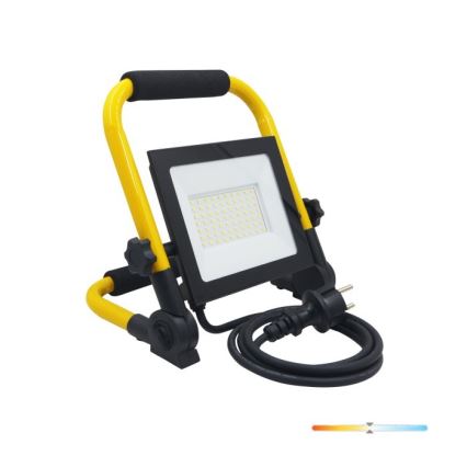 LED Reflektor TIGRA LED/50W/4000K IP54 crno/žuta