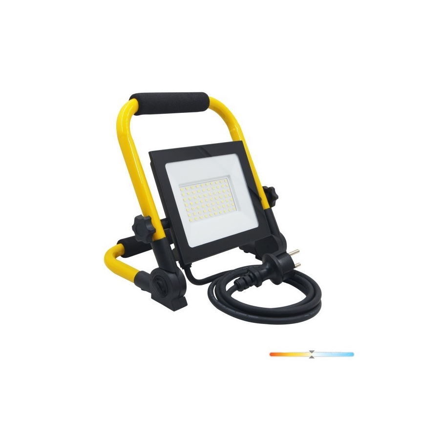LED Reflektor TIGRA LED/50W/4000K IP54 crno/žuta