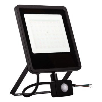 LED reflektor za spoljašnju upotrebu sa senzorom pokreta i sumraka LED/50W/230V 4000K IP65 crna