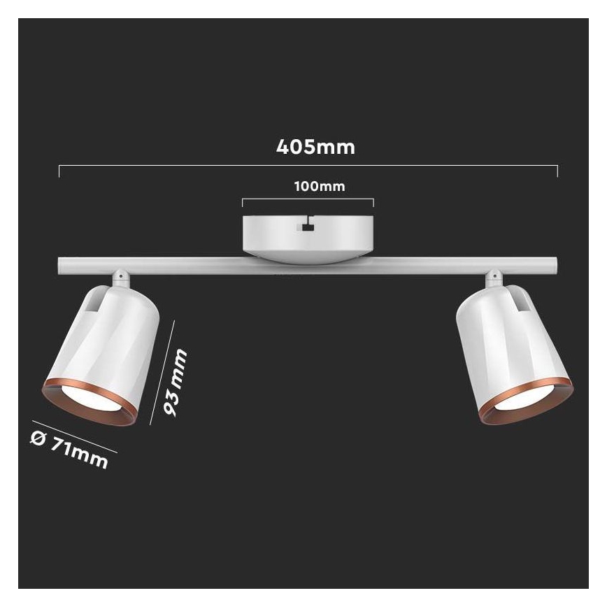 LED Reflektorska lampa 2xLED/5W/230V 3000K bela