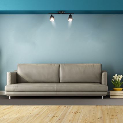 LED Reflektorska lampa 2xLED/5W/230V 3000K crno