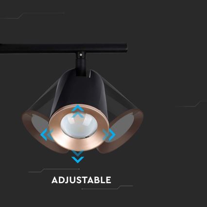 LED Reflektorska lampa 2xLED/5W/230V 3000K crno