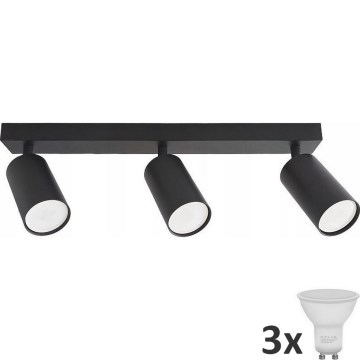 LED Reflektorska lampa ANGIE 3xGU10/6W/230V crno