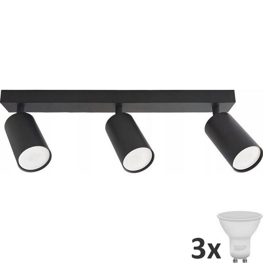 LED Reflektorska lampa ANGIE 3xGU10/6W/230V crno