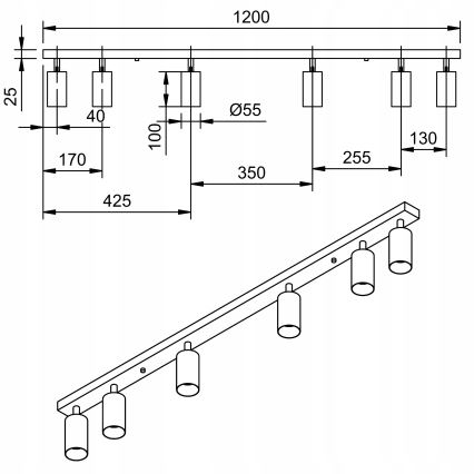 LED Reflektorska lampa ANGIE 6xGU10/6W/230V bela