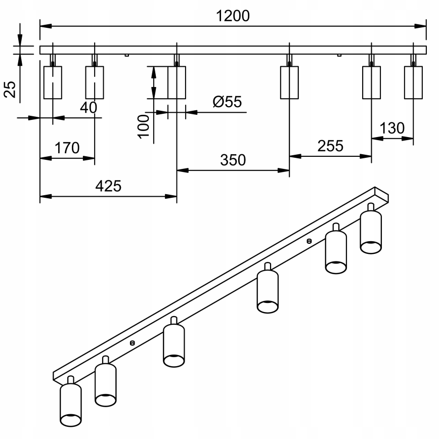 LED Reflektorska lampa ANGIE 6xGU10/6W/230V bela