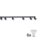 LED Reflektorska lampa ANGIE 6xGU10/6W/230V crno
