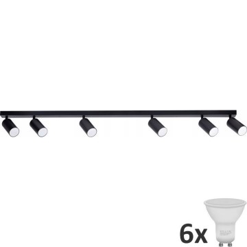LED Reflektorska lampa ANGIE 6xGU10/6W/230V crno