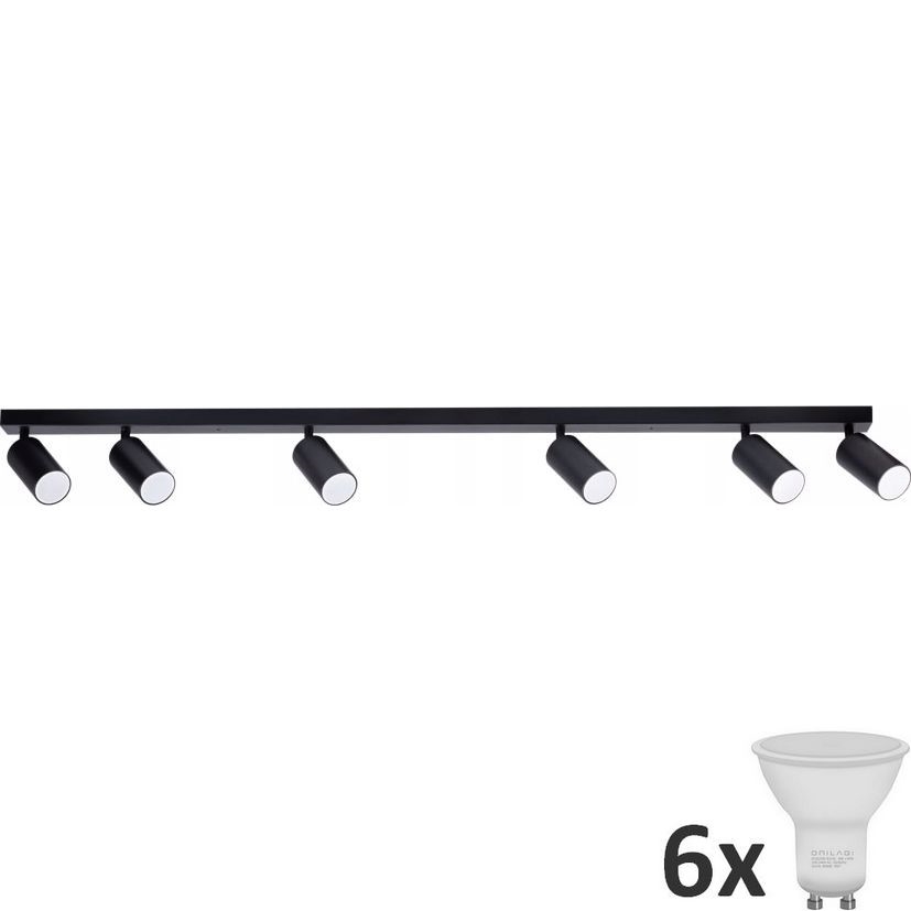 LED Reflektorska lampa ANGIE 6xGU10/6W/230V crno
