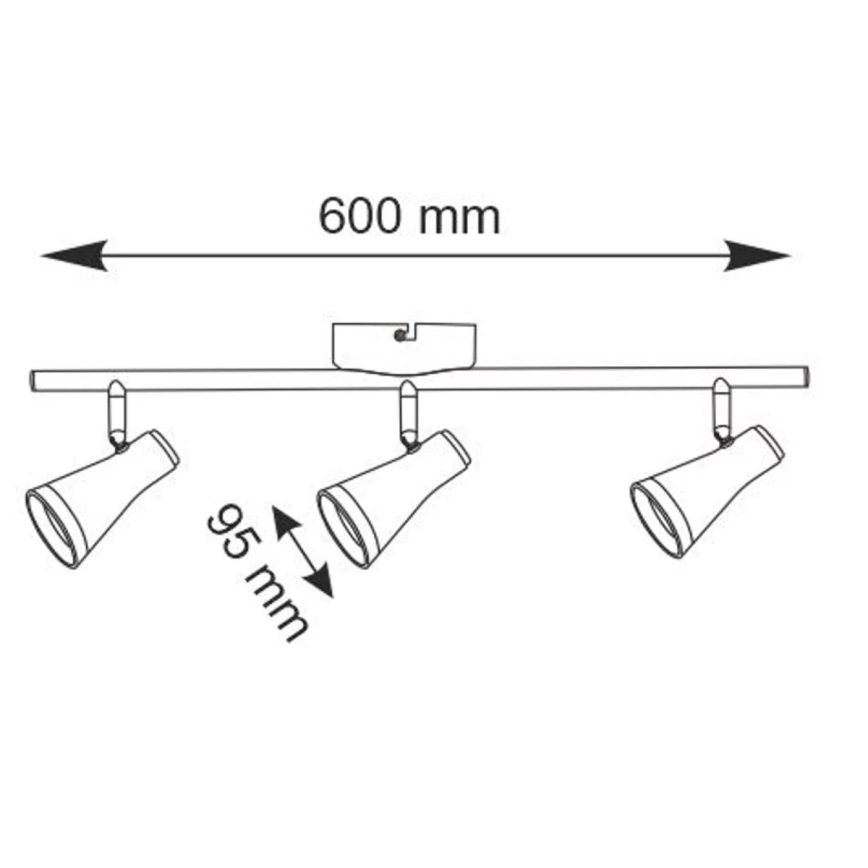 LED Reflektorska lampa BERG 3xLED/4,2W/230V crno