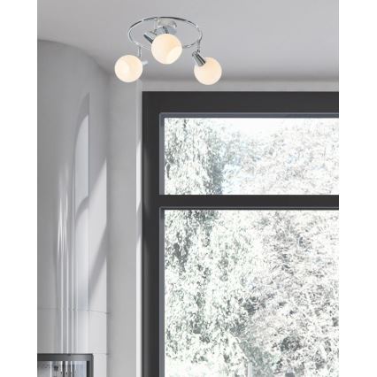 LED Reflektorska lampa DOXY 3xE14/4W/230V sjajni krom