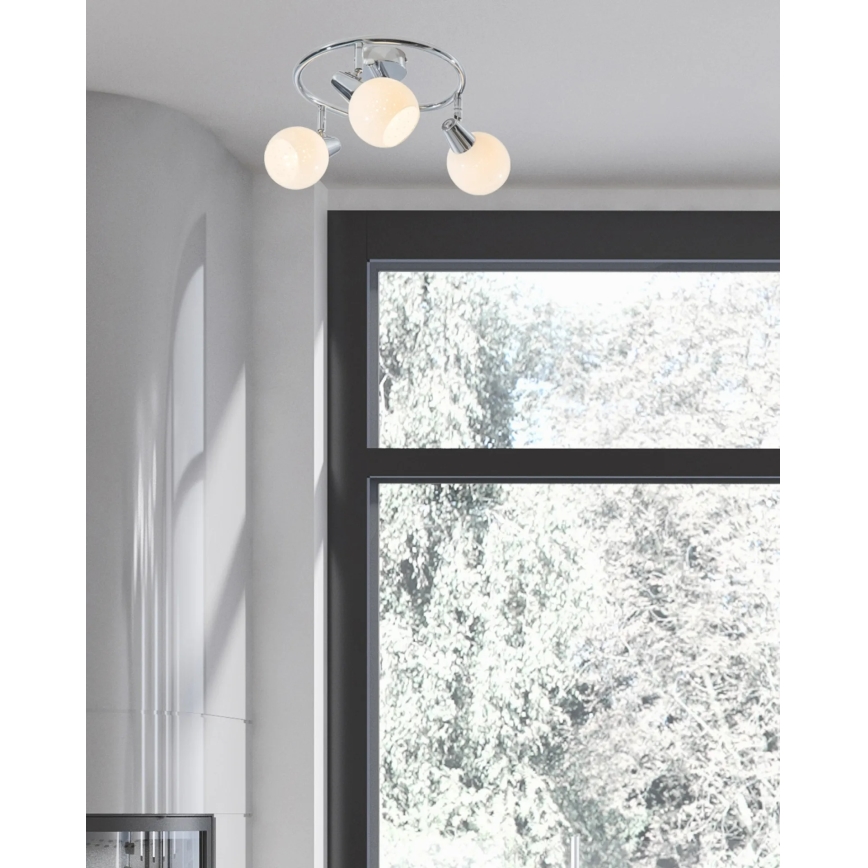 LED Reflektorska lampa DOXY 3xE14/4W/230V sjajni krom