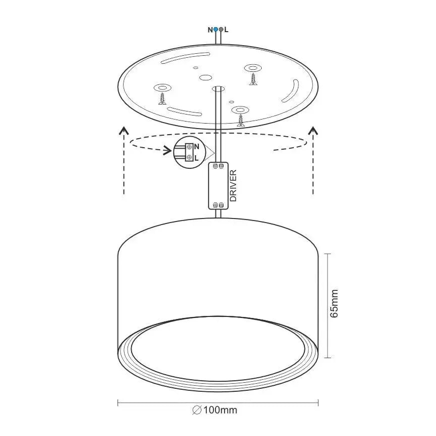 LED Reflektorska lampa LED/12W/230V 4000K pr. 10 cm bela