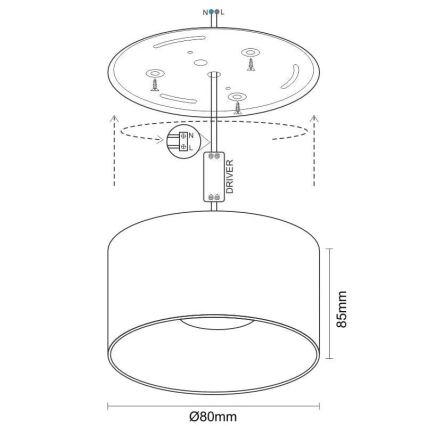 LED Reflektorska lampa LED/12W/230V 4000K pr. 8 cm bela