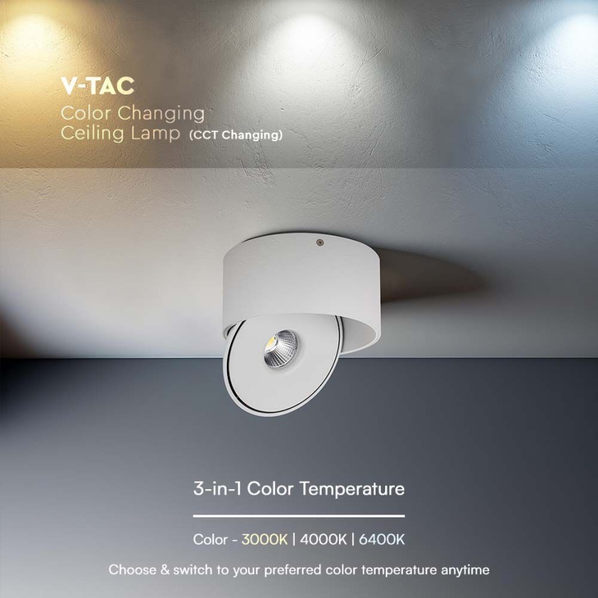 LED Fleksibilna reflektorska lampa LED/20W/230V 3000/4000/6400K CRI 90 bela