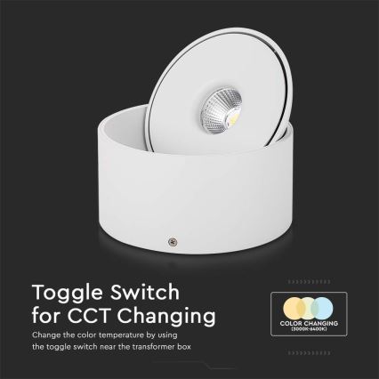 LED Fleksibilna reflektorska lampa LED/20W/230V 3000/4000/6400K CRI 90 bela
