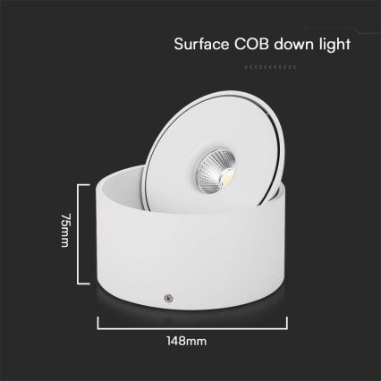 LED Fleksibilna reflektorska lampa LED/20W/230V 3000/4000/6400K CRI 90 bela