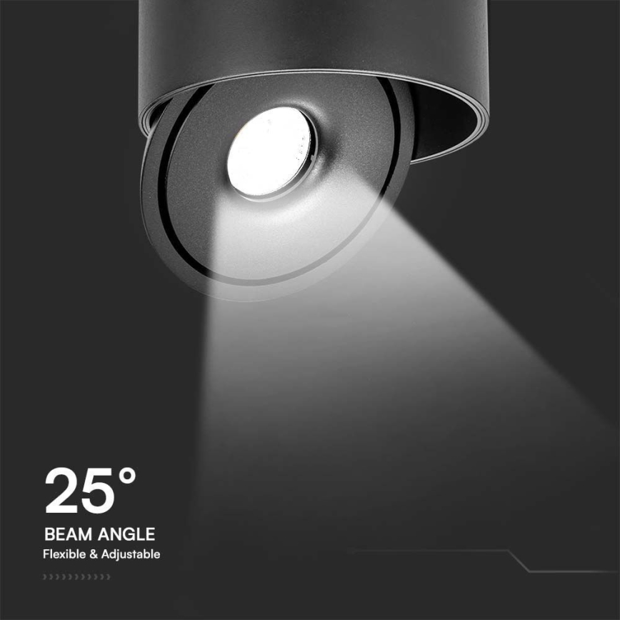 LED Fleksibilna reflektorska lampa LED/20W/230V 3000/4000/6400K CRI 90 crno