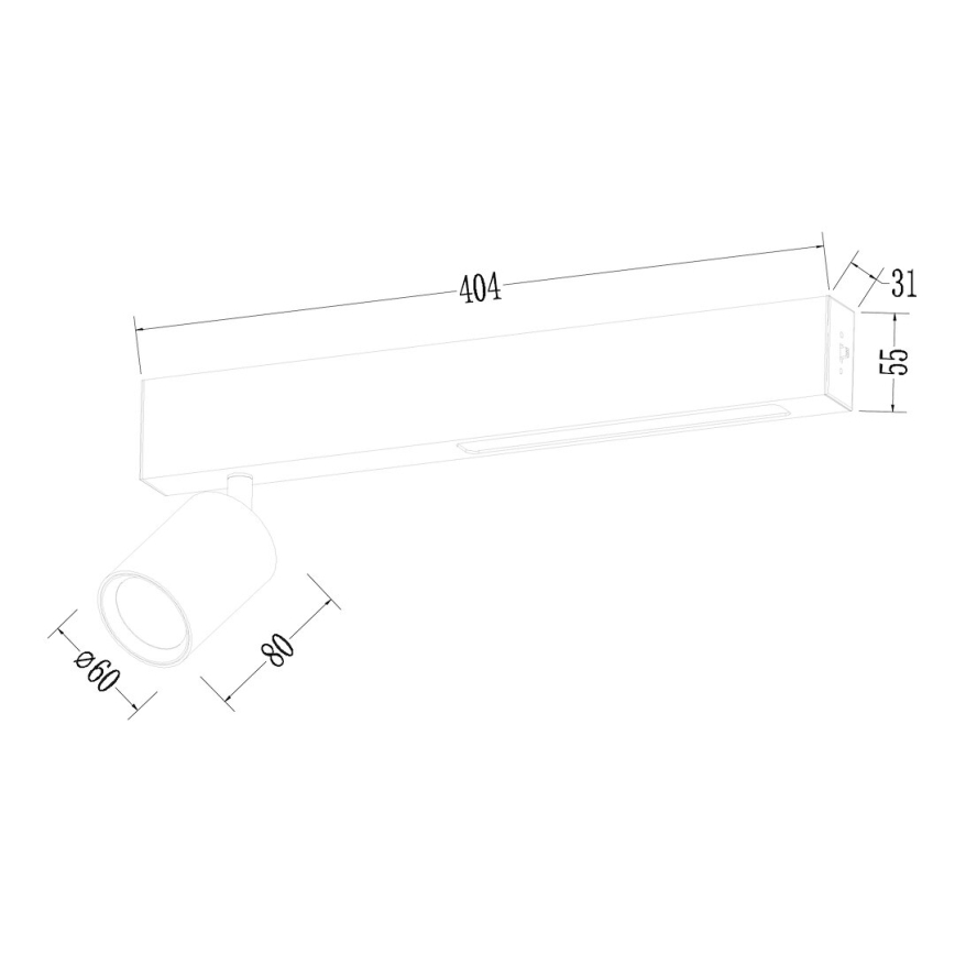 LED Reflektorska lampa MAGNET LED/5W/230V + 1xGU10/60W 3000/4000K bela