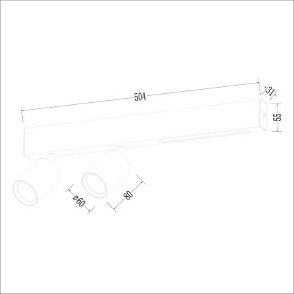 LED Reflektorska lampa MAGNET LED/5W/230V + 2xGU10/60W 3000/4000K bela