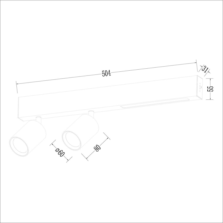 LED Reflektorska lampa MAGNET LED/5W/230V + 2xGU10/60W 3000/4000K bela