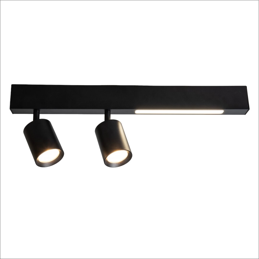 LED Reflektorska lampa MAGNET LED/5W/230V + 2xGU10/60W 3000/4000K crno