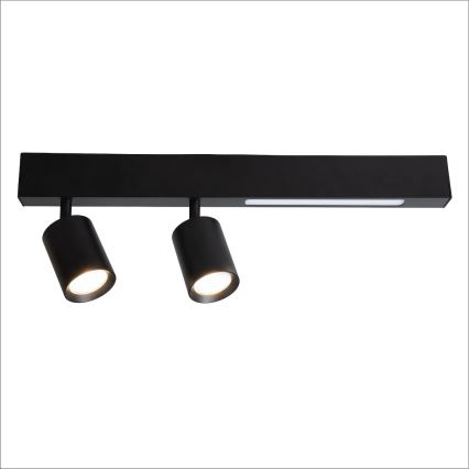 LED Reflektorska lampa MAGNET LED/5W/230V + 2xGU10/60W 3000/4000K crno