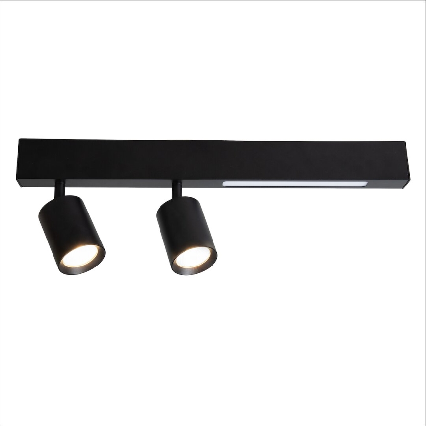 LED Reflektorska lampa MAGNET LED/5W/230V + 2xGU10/60W 3000/4000K crno