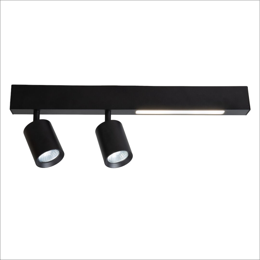LED Reflektorska lampa MAGNET LED/5W/230V + 2xGU10/60W 3000/4000K crno