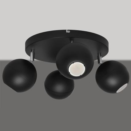 LED Reflektorska lampa MIDWAY 4xGU10/6,5W/230V crno