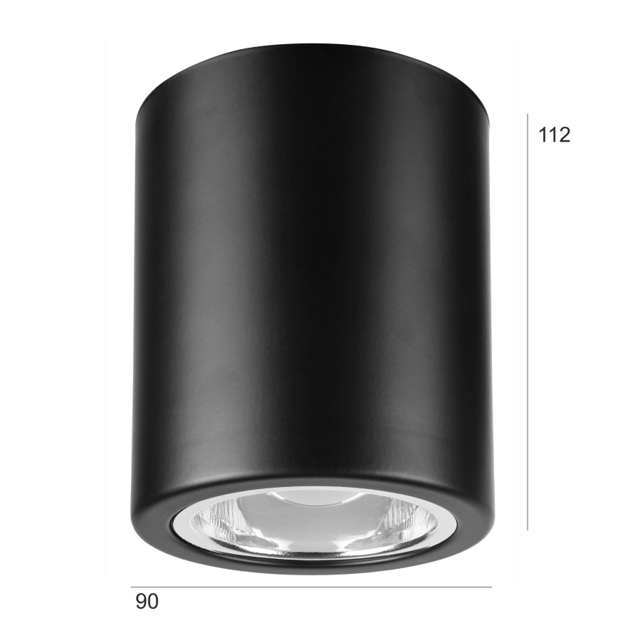 LED Reflektorska lampa TACO 1xE27/15W/230V crno