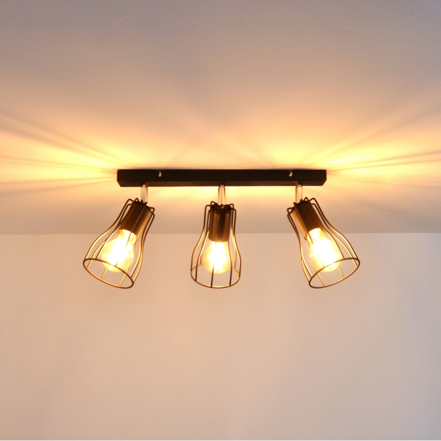 LED Reflektorska lampa TUBE II 3xE27/15W/230V crno