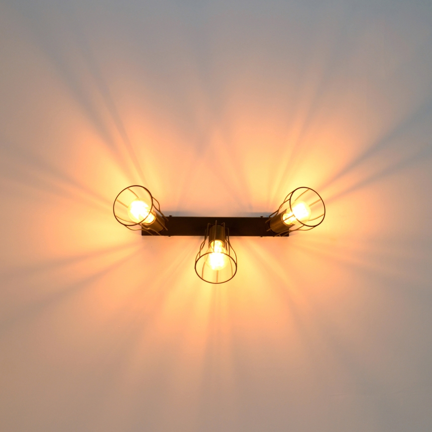 LED Reflektorska lampa TUBE II 3xE27/15W/230V crno